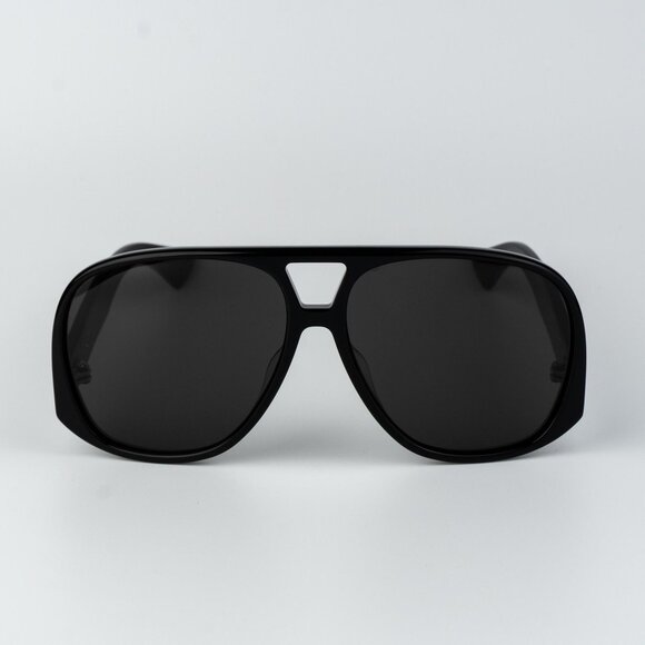Saint Laurent Men Sunglasses Black Square SL652/F SOLACE 001 NEW AUTHENTIC - Picture 3 of 16